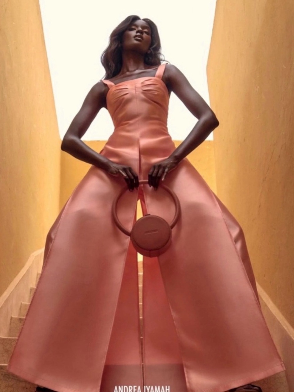 ANDREA IYAMAH NWT Sculpted Rose Pink Satin TOP (only)